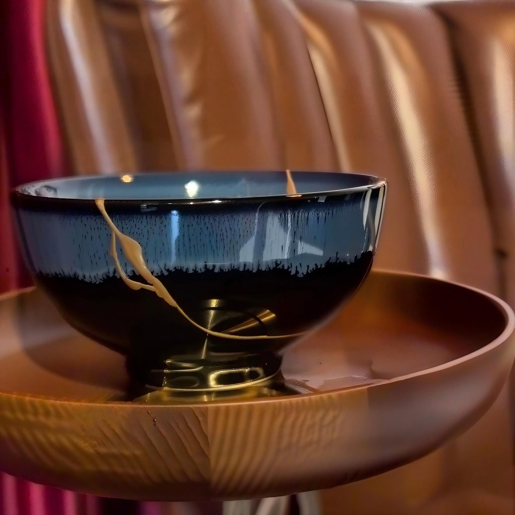 Bowl repaired with gold powder